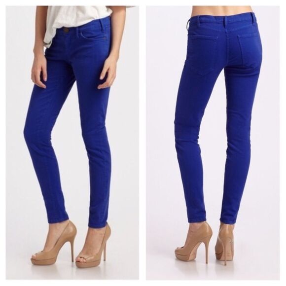 Current/Elliott Royal Blue Skinny Crop Jeans Sz 25 - Picture 1 of 7